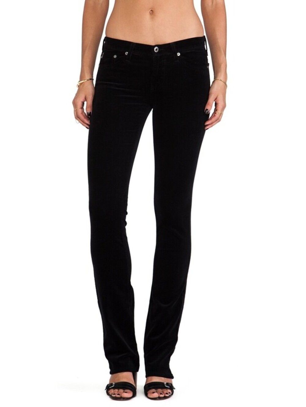 AG Adriano Goldschmied The Ballad Slim Boot Velvety Black Jeans Size 28 NWT